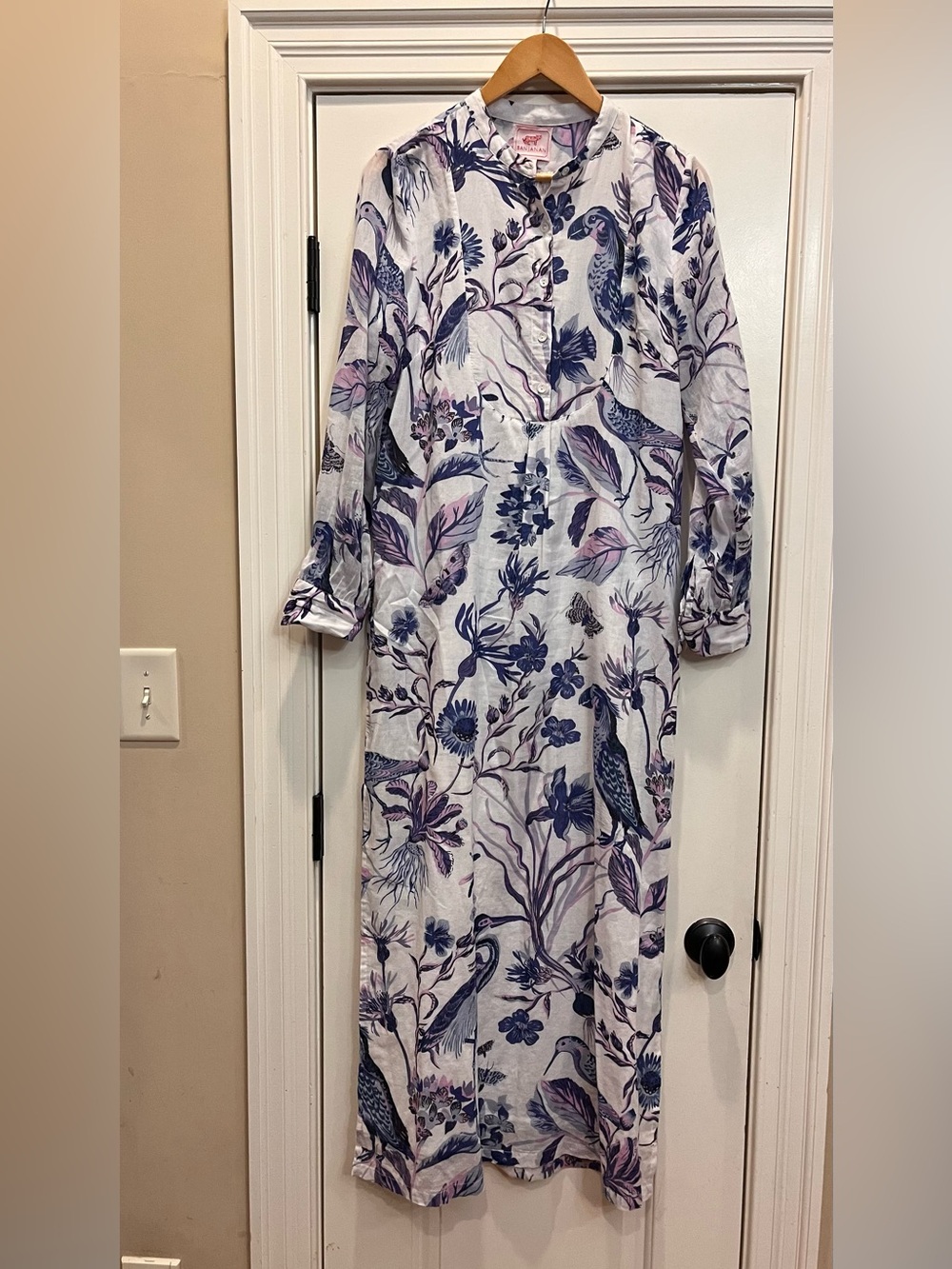 BANJANAN "Jubilee Blue & White" Maxi Dress